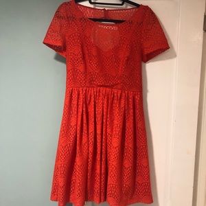 Nordstrom, Red lace detail dress